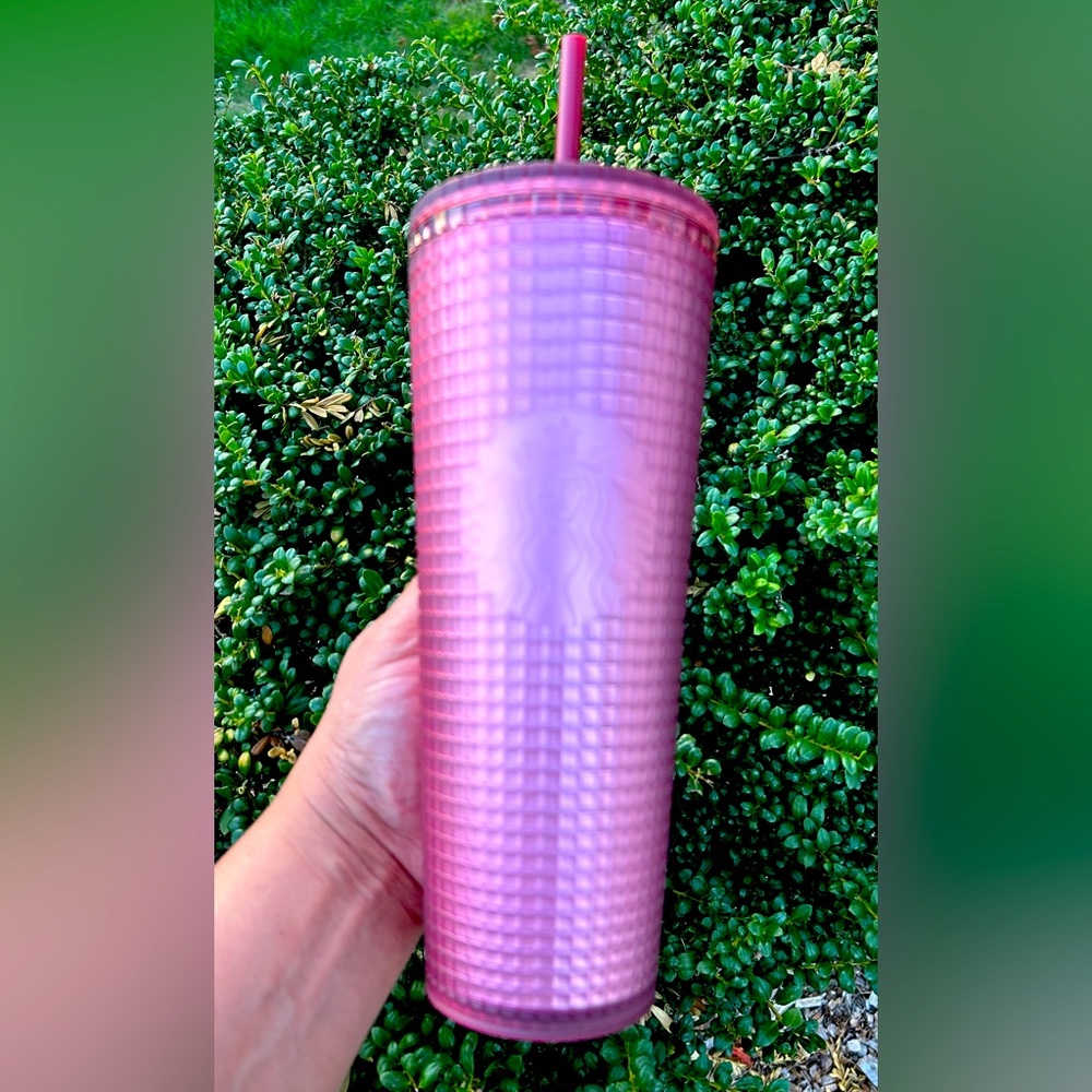 Starbucks Pink Jelly Grid Soft Touch Tumbler